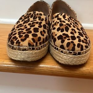 Dr. Scholls Be Energized Foam Technology Brown Leopard Round Toe Espadrilles